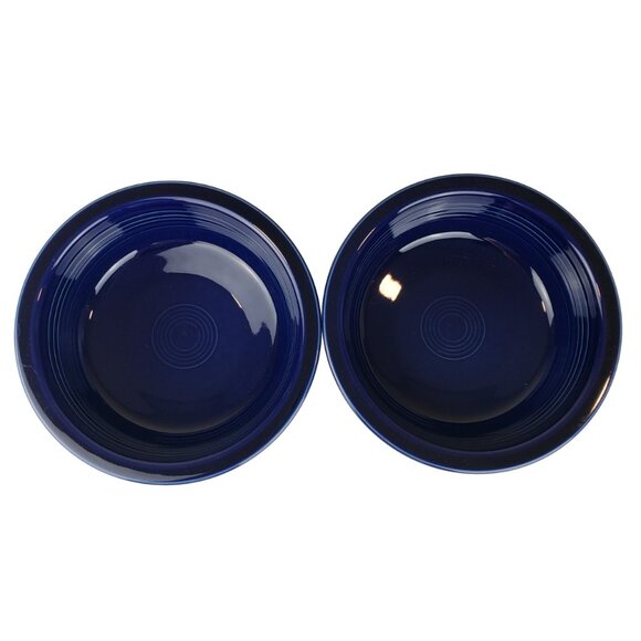 Fiestaware Bundle of 2 Cobalt Medium 8 3/8” Bowl Fiesta Retired EUC - Picture 1 of 6